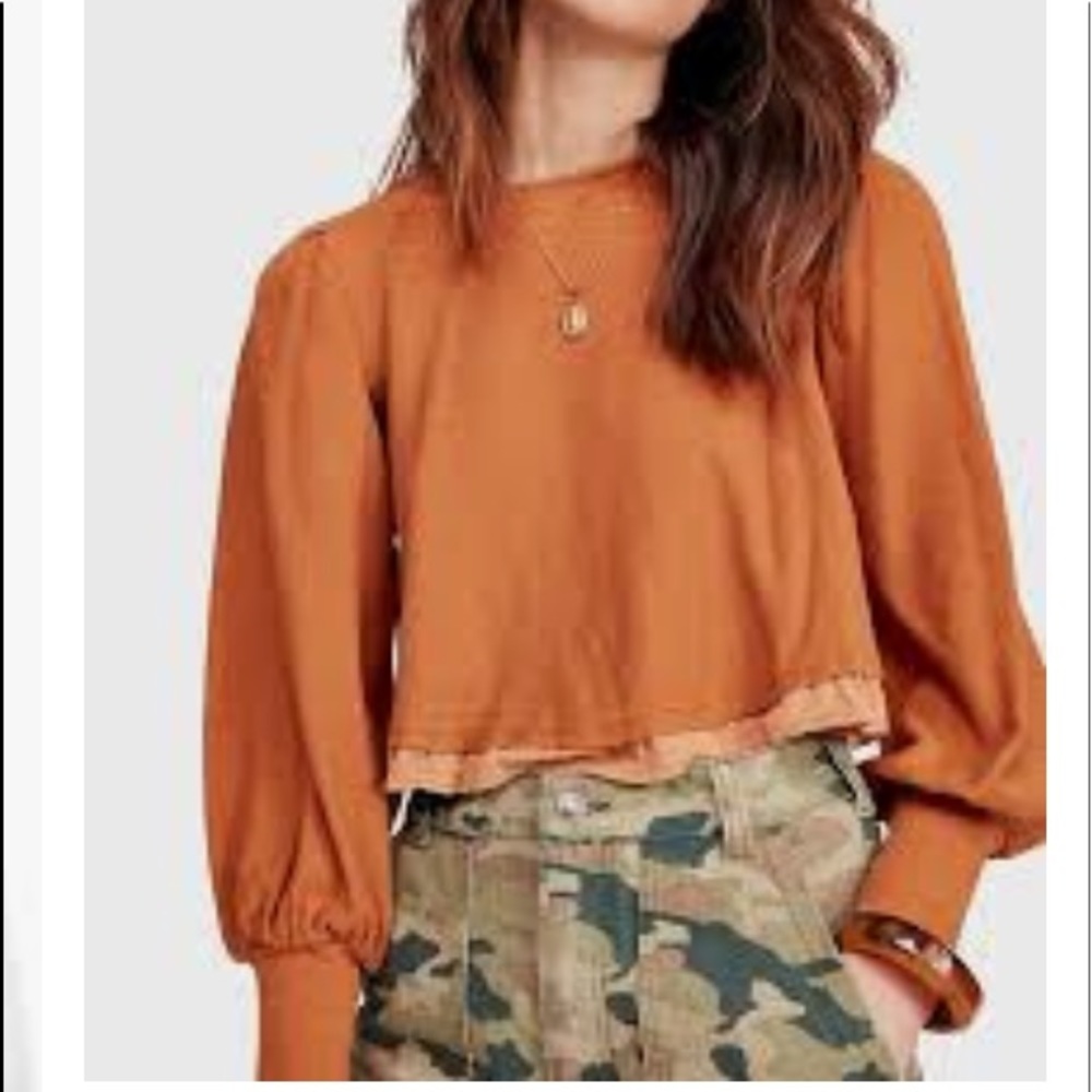 NWOT Free People Billie Cropped T-Shirt Size Medium